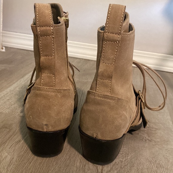 All Saints Katy Suede lace up Booties - Picture 3 of 13
